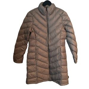 Calvin Klein Packable Down Puffer Jacket Longline Coat Neutral
